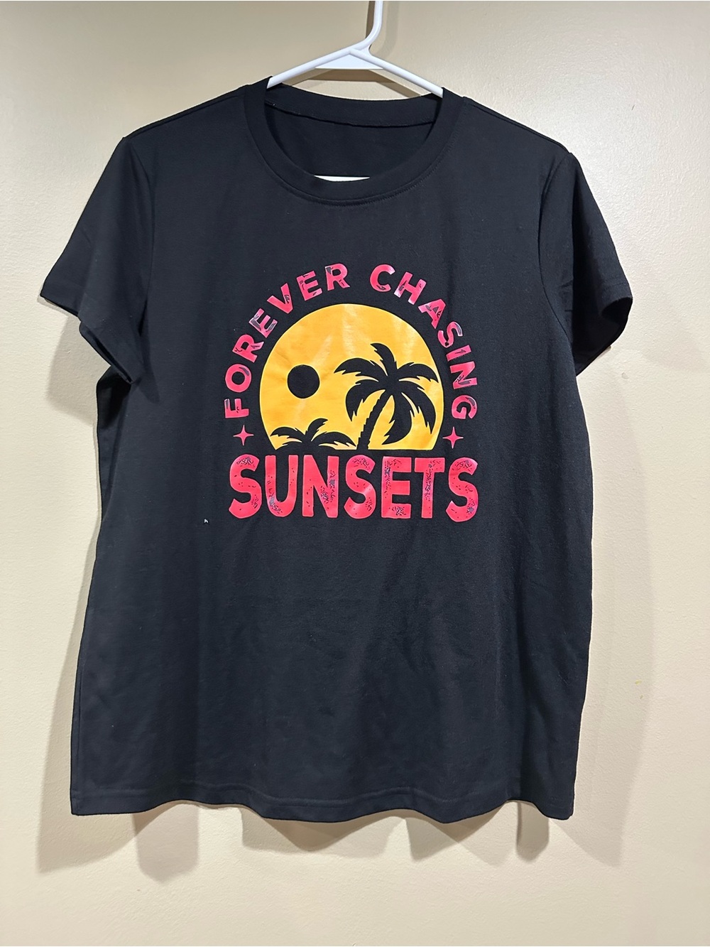 Forever Chasing Sunsets Graphic Tee - Black